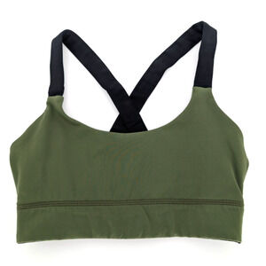 Vimmia Womens Green Black Racerback Sports Bra Small Yoga‎ Fitness Athletic Gym